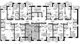 Планировка 2-комнатной квартиры, 38,59 м2