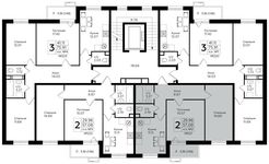 Планировка 2-комнатной квартиры, 57,1 м2