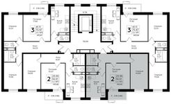 Планировка 2-комнатной квартиры, 56,6 м2