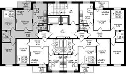 Планировка 3-комнатной квартиры, 70 м2