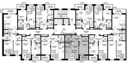 Планировка 2-комнатной квартиры, 44,57 м2