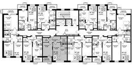 Планировка 2-комнатной квартиры, 44,35 м2