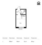 Планировка квартиры студии, 19,8 м2
