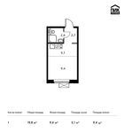 Планировка квартиры студии, 19,8 м2