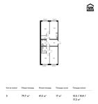 Планировка 3-комнатной квартиры, 79,7 м2
