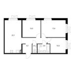 Планировка 3-комнатной квартиры, 78,3 м2