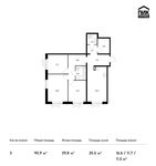 Планировка 3-комнатной квартиры, 90,9 м2