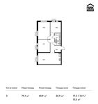 Планировка 3-комнатной квартиры, 79,1 м2