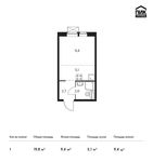 Планировка квартиры студии, 19,8 м2