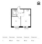 Планировка 1-комнатной квартиры, 39,2 м2