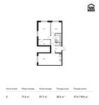 Планировка 2-комнатной квартиры, 71,3 м2