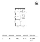 Планировка 3-комнатной квартиры, 65 м2