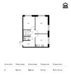 Планировка 2-комнатной квартиры, 52,1 м2