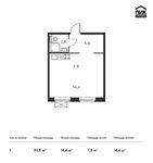 Планировка квартиры студии, 30,8 м2