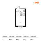 Планировка квартиры студии, 20,3 м2