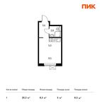 Планировка квартиры студии, 20,3 м2