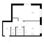 Планировка 2-комнатной квартиры, 69,8 м2