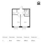 Планировка 1-комнатной квартиры, 36 м2