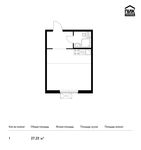 Планировка квартиры студии, 27,23 м2