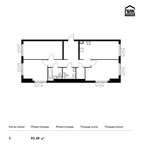 Планировка 3-комнатной квартиры, 85,48 м2