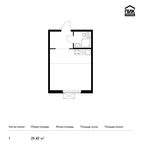 Планировка квартиры студии, 25,42 м2