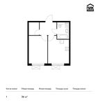 Планировка 1-комнатной квартиры, 36 м2