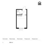Планировка квартиры студии, 20,4 м2