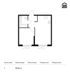 Планировка 1-комнатной квартиры, 39,35 м2