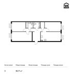 Планировка 3-комнатной квартиры, 82,17 м2