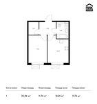 Планировка 1-комнатной квартиры, 35,86 м2
