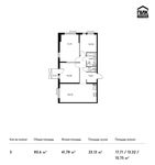 Планировка 3-комнатной квартиры, 80,6 м2