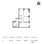 Планировка 3-комнатной квартиры, 97,13 м2