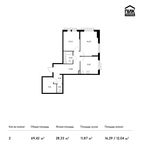 Планировка 2-комнатной квартиры, 69,42 м2