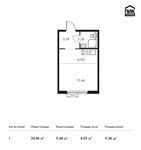 Планировка квартиры студии, 24,06 м2