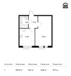 Планировка 1-комнатной квартиры, 39,79 м2