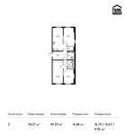 Планировка 3-комнатной квартиры, 78,27 м2