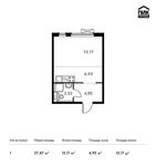 Планировка квартиры студии, 27,47 м2
