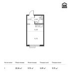 Планировка квартиры студии, 20,36 м2