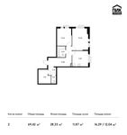 Планировка 2-комнатной квартиры, 69,42 м2