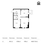 Планировка 2-комнатной квартиры, 54,11 м2
