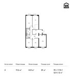 Планировка 4-комнатной квартиры, 111,6 м2