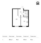 Планировка 1-комнатной квартиры, 38,5 м2