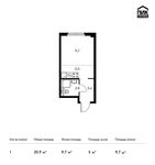Планировка квартиры студии, 20,9 м2