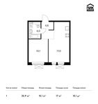 Планировка 1-комнатной квартиры, 35,9 м2