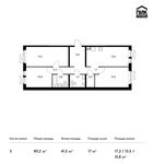 Планировка 3-комнатной квартиры, 80,2 м2