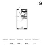 Планировка квартиры студии, 20,9 м2