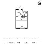 Планировка квартиры студии, 24,6 м2