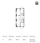 Планировка 4-комнатной квартиры, 96,1 м2