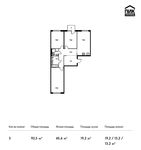 Планировка 3-комнатной квартиры, 92,5 м2