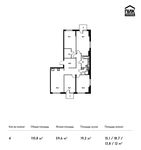 Планировка 4-комнатной квартиры, 110,8 м2